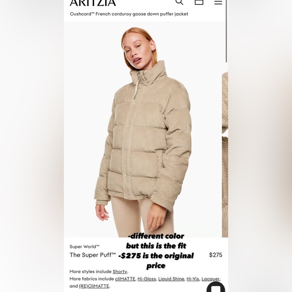 Aritzia Super Puff - Picture 2 of 6